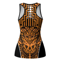 Basketball New Zealand Hollow Tank Top Gold Maori Ta Moko Indigenous - Polynesian Pride