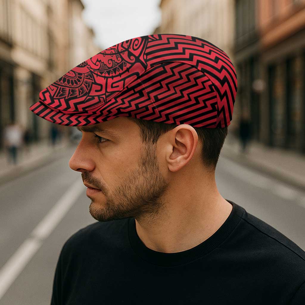 Basketball New Zealand Jeff Hat Red Maori Ta Moko Indigenous - Polynesian Pride