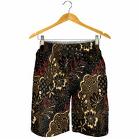 Batik Sekar Jagad Shorts for Men Indonesian Traditional Pattern