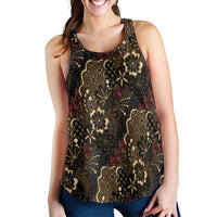 Batik Sekar Jagad Women Racerback Tank Indonesian Traditional Pattern