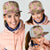 Beige Hawaii Hibiscus With Tropical Flowers Motifs Mesh Trucker Cap - Polynesian Pride