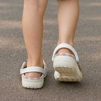 Beige Hawaii Palaka Clogs Shoes Hawaiian Honohono Lei LT05 - Polynesian Pride