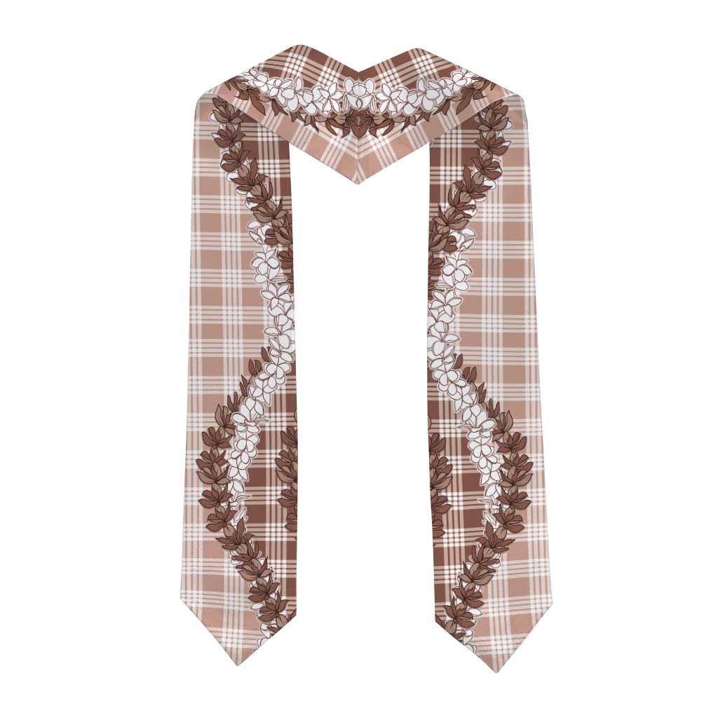 Beige Hawaii Palaka Graduation Stole Hawaiian Honohono Lei
