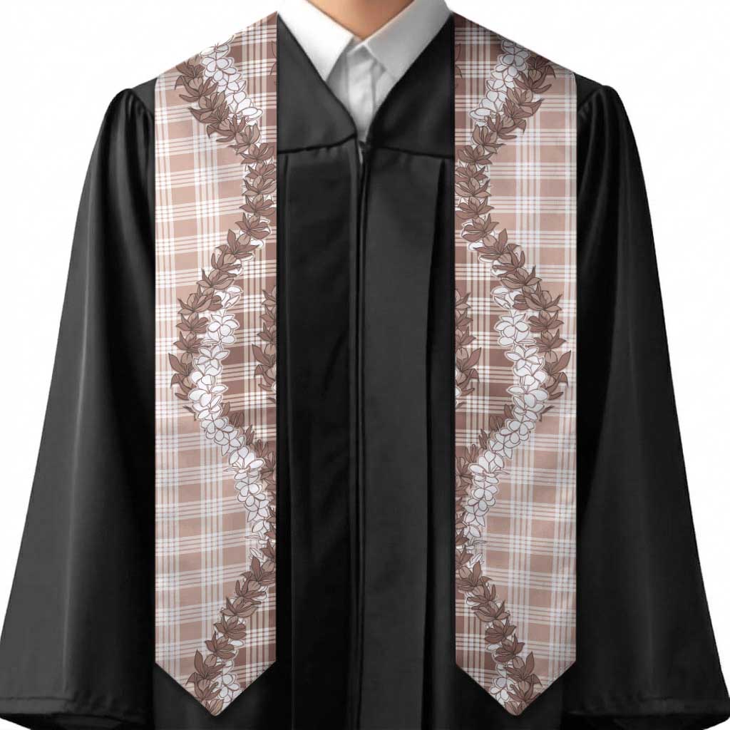 Beige Hawaii Palaka Graduation Stole Hawaiian Honohono Lei