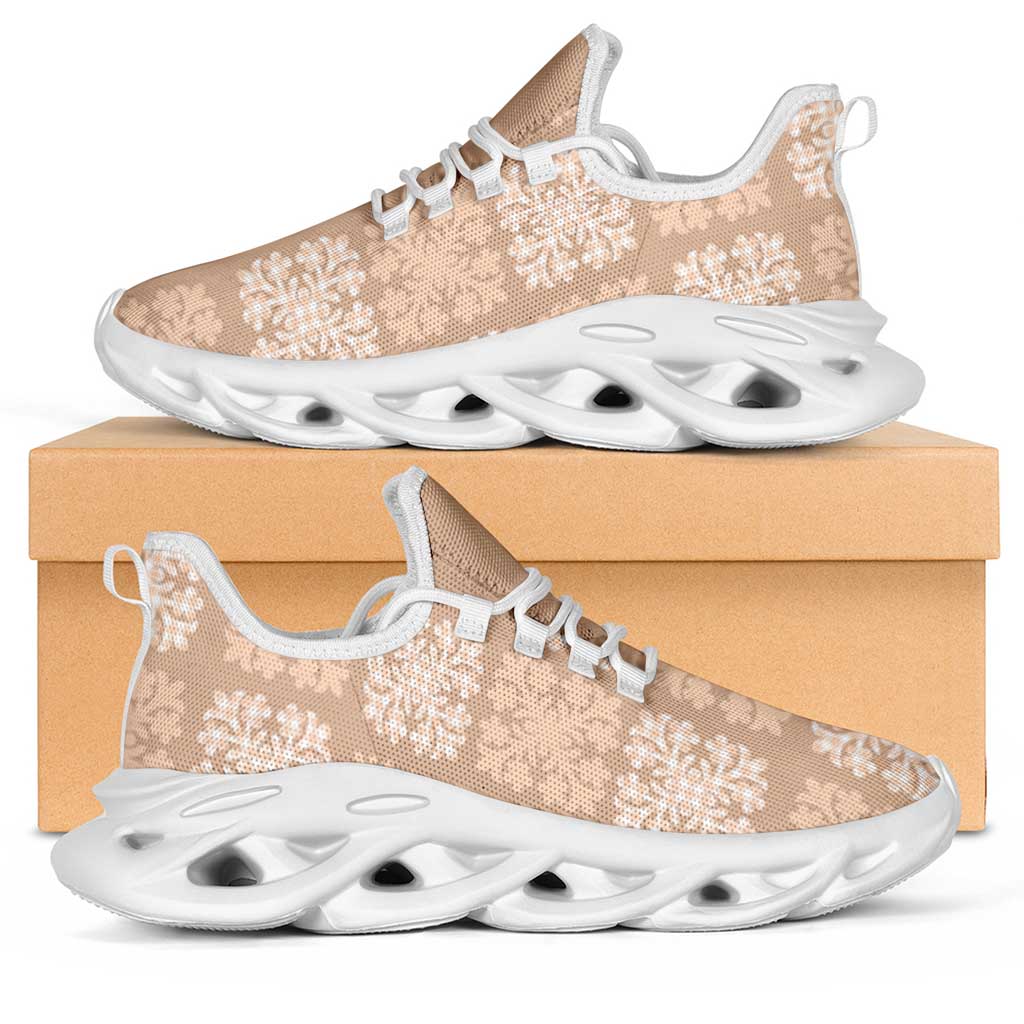 Beige Palaka Quilt Hawaii Clunky Sneakers Traditional Hawaii-plaid Pattern - Polynesian Pride