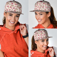Beige Paniolo Palaka Hawaiian Cowgirl Christmas Snapback Cap - Polynesian Pride