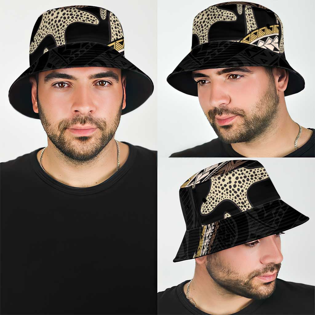 Beige Polynesian Starfish Unique Pattern Bucket Hat