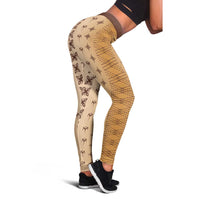 Beige Samoa Malu Tattoo Inspired Leggings