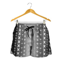 Black Samoa Malu Tattoo Inspired Shorts for Women