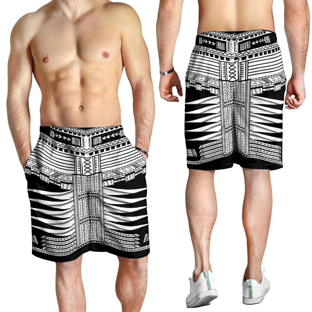 Black Samoa Pea Tattoo Inspired Shorts for Men