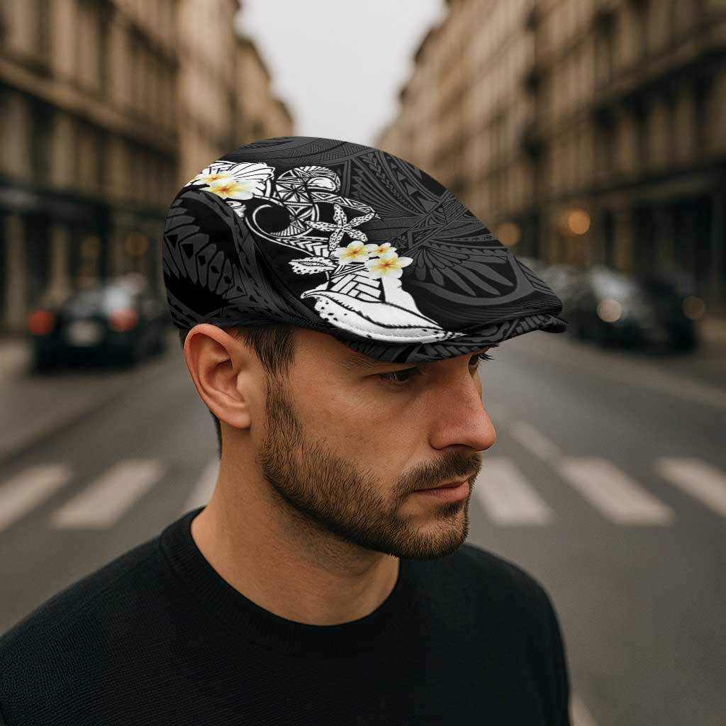 Black Samoa Tattoo Jeff Hat Plumeria Samoan Ocean Tatau Pattern - Polynesian Pride