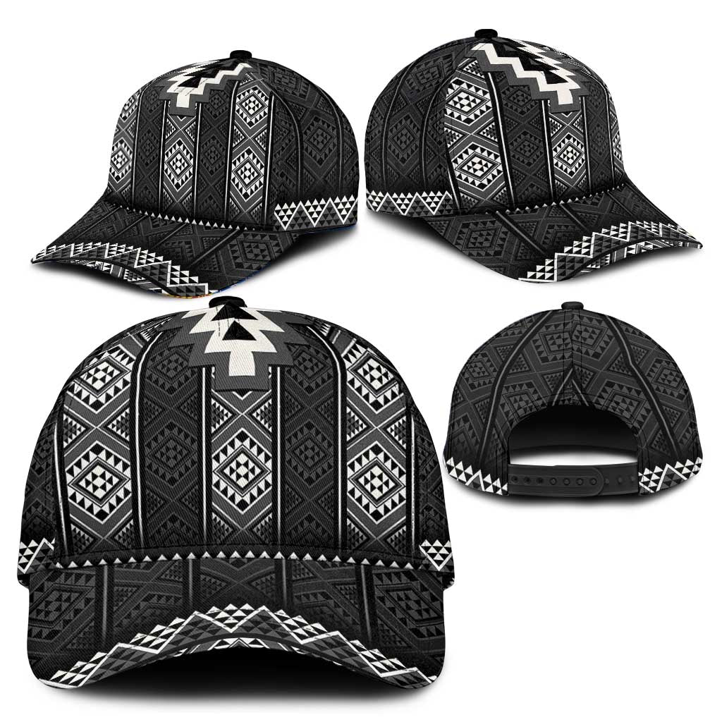 Black Taniko Aotearoa Classic Cap Niho Taniwha Mix Poutama LT14