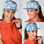 Blue Aloha Hawaii Snapback Cap Monstera Hibiscus Plumeria Seamless Vibes - Polynesian Pride