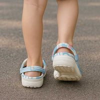Blue Hawaii Anthurium Plumeria Lei Clogs Shoes