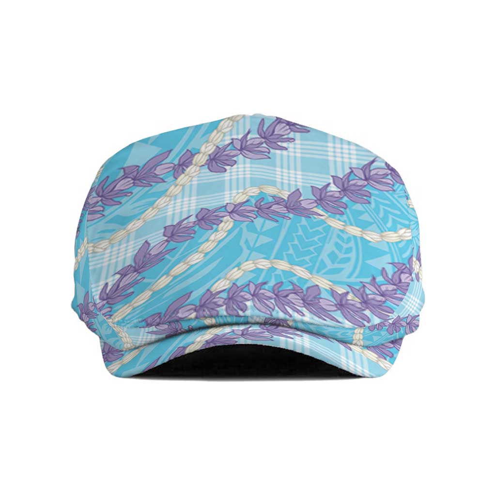 Blue Hawaii Palaka Honohono Pikake Jeff Hat Hawaiian Orchid Lei Polynesian Pattern LT14 Blue - Polynesian Pride