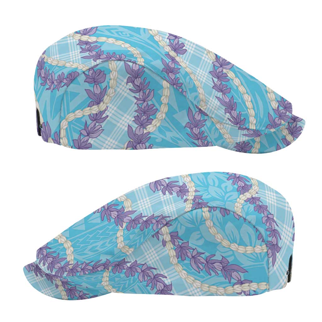 Blue Hawaii Palaka Honohono Pikake Jeff Hat Hawaiian Orchid Lei Polynesian Pattern LT14 - Polynesian Pride