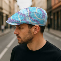 Blue Hawaii Palaka Honohono Pikake Jeff Hat Hawaiian Orchid Lei Polynesian Pattern LT14 - Polynesian Pride