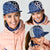 Blue New Zealand Mesh Trucker Cap Aotearoa Kowhaiwhai Mix Taniko Art - Polynesian Pride