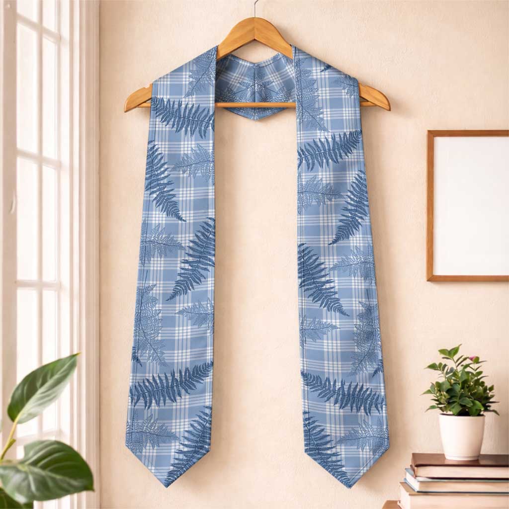 Blue Palaka Hawaii Palapalai Graduation Stole Hawaiian Fern