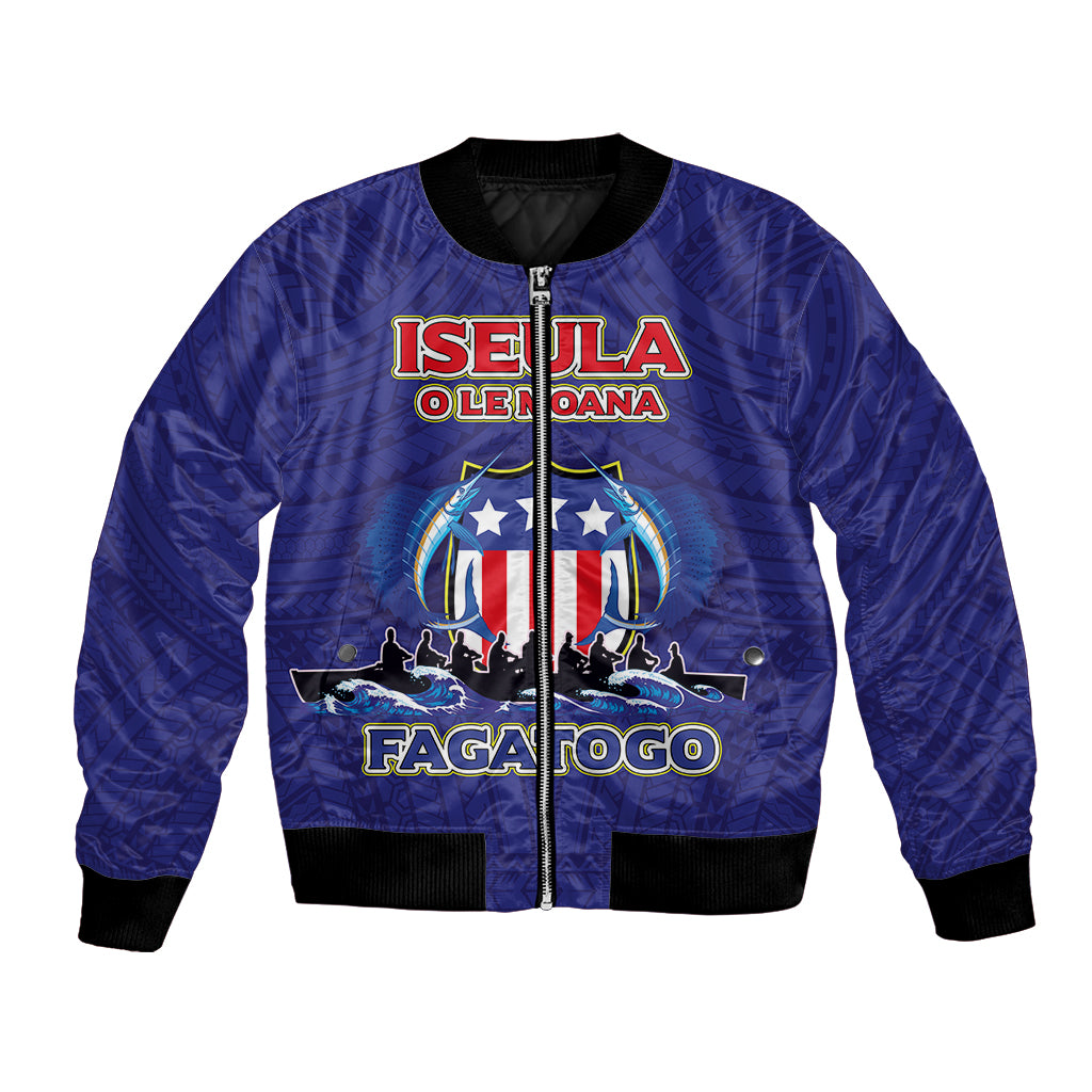 American Samoa Bomber Jacket Iseula o le Moana of Fagatogo Pride Navy Color LT03