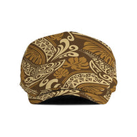 Brown Gold Monstera Jeff Hat Polynesian Tribal Pattern LT01 Gold - Polynesian Pride