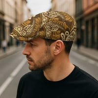 Brown Gold Monstera Jeff Hat Polynesian Tribal Pattern LT01 - Polynesian Pride