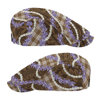Brown Hawaii Palaka Honohono Pikake Jeff Hat Hawaiian Orchid Lei Polynesian Pattern LT14 - Polynesian Pride