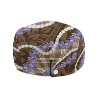 Brown Hawaii Palaka Honohono Pikake Jeff Hat Hawaiian Orchid Lei Polynesian Pattern LT14 - Polynesian Pride