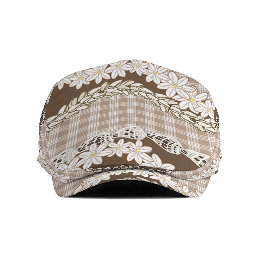 Brown Hawaii Tiare and Shell Lei Jeff Hat Hawaiian Palaka Luxury Vibes LT14 Brown - Polynesian Pride