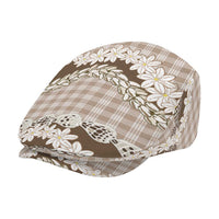 Brown Hawaii Tiare and Shell Lei Jeff Hat Hawaiian Palaka Luxury Vibes LT14 - Polynesian Pride