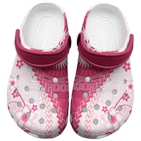 Bula Fiji Clogs Shoes Pink Plumeria Masi Tapa Pattern LT05 Pink - Polynesian Pride