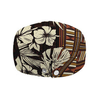 Bula Fiji Masi Jeff Hat Tapa Tropical Hibiscus Half Stylized - Polynesian Pride