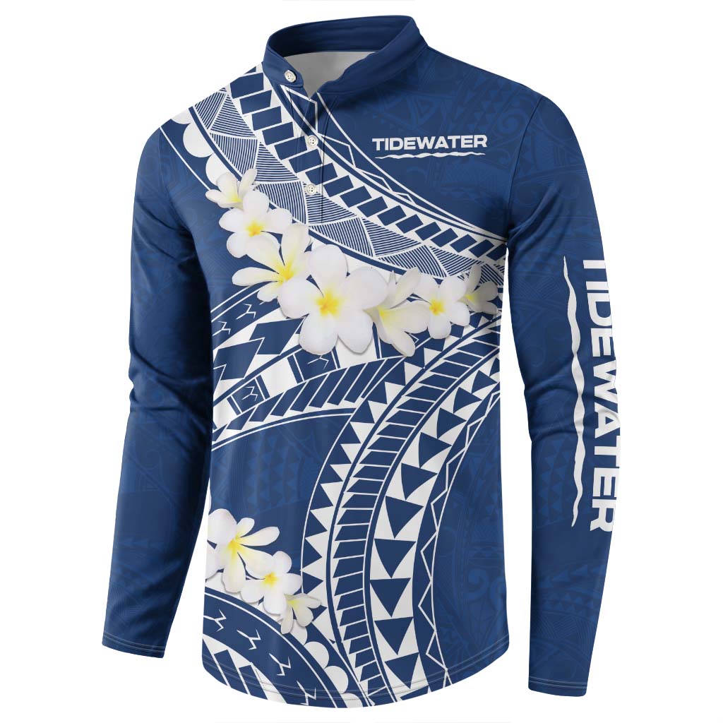 CUSTOMER REQUEST - TIDEWATER - 021026 Button Sweatshirt Navy Blue LT7 - Polynesian Pride