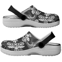 Cook Islands Black Marble Tivaevae Clogs Shoes