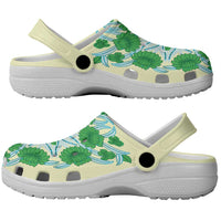 Cook Islands Green Tivaevae Clogs Shoes