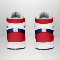 Cook Islands High Sneakers AJ1 Coat Of Arms Flag Inspired