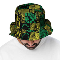 Cook Islands Mere Kiritimiti Bucket Hat Pacific Patchwork Xmas Vibes - Polynesian Pride
