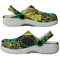 Cook Islands Mere Kiritimiti Clogs Shoes Pacific Patchwork Xmas Vibes - Polynesian Pride