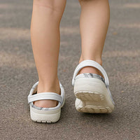 Cook Islands White Marble Tivaevae Clogs Shoes