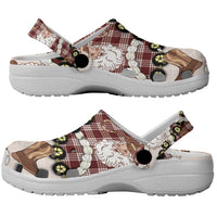 Cowboy Hawaii Mele Kalikimaka Clogs Shoes Paniolo Kukui Nut Pikake Lei Burgundy Version - Polynesian Pride