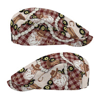 Cowboy Hawaii Mele Kalikimaka Jeff Hat Paniolo Kukui Nut Pikake Lei Burgundy Version - Polynesian Pride