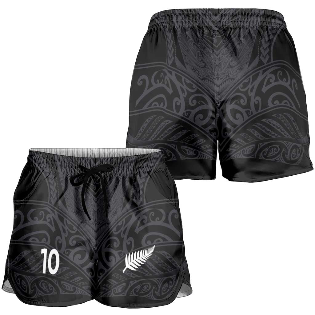 Custom Aotearoa Rugby Shorts for Women The Blacks-Sporty T90 Style LT03 - Polynesian Pride