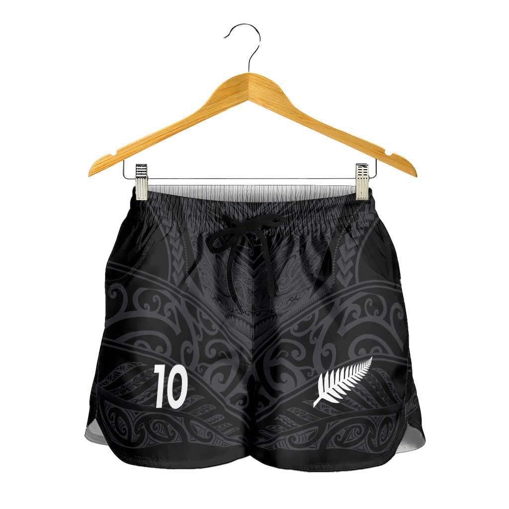 Custom Aotearoa Rugby Shorts for Women The Blacks-Sporty T90 Style LT03 - Polynesian Pride