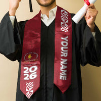 Custom Beulah College Graduation Stole Tongan Ngatu Pattern