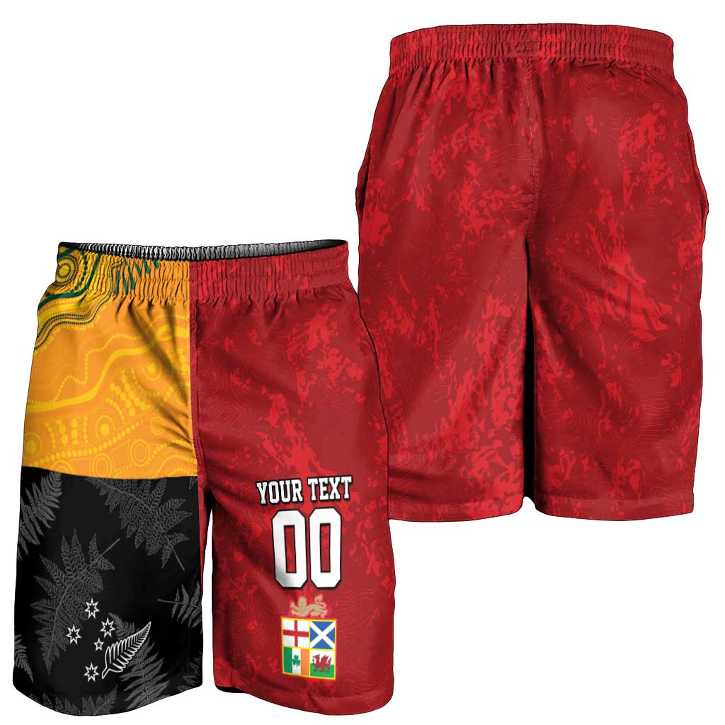 Custom British Lions-AUNZ Shorts for Men Australia-New Zealand Indigenous Motif LT09