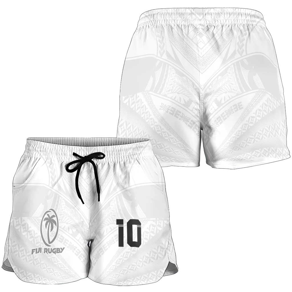Custom Fiji Rugby Shorts for Women Tapa Tribal Motifs Sporty Style - Polynesian Pride