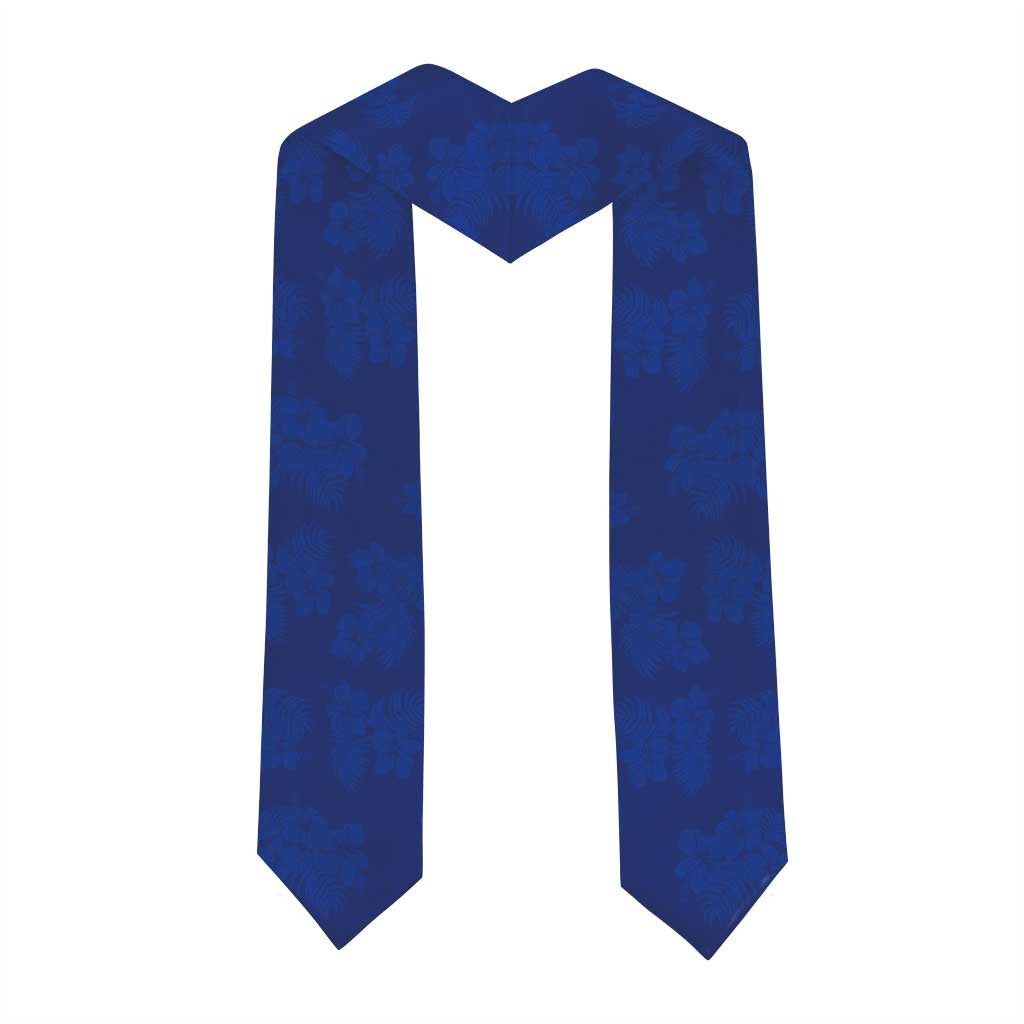 Custom Guam Graduation Stole Guaman Seal Blue Floral Design