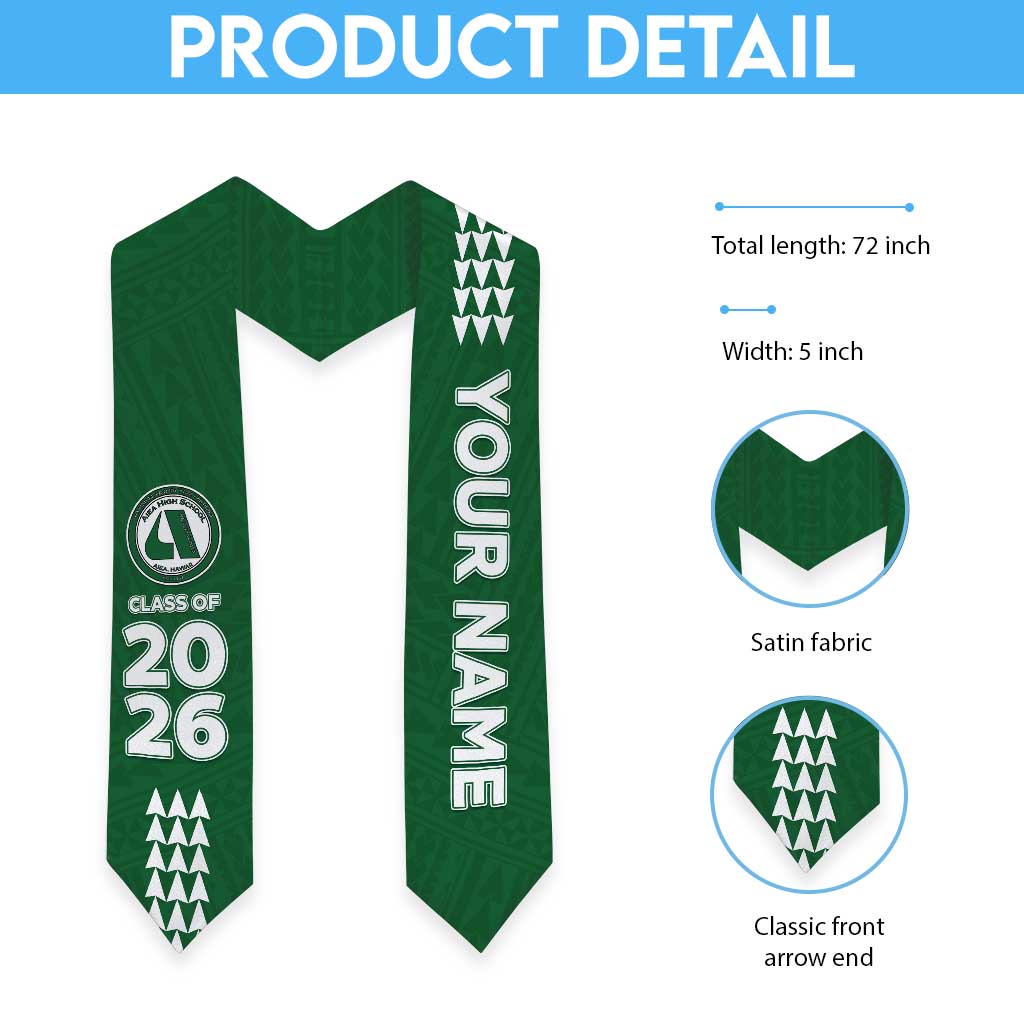 Custom Hawaii Aiea High School Graduation Stole Kakau Pattern