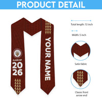 Custom Hawaii Castle High School Graduation Stole Kakau Pattern