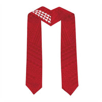 Custom Hawaii Graduation Stole Kakau Pattern Red Version
